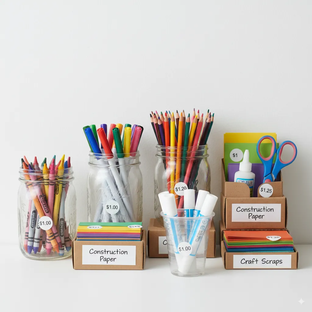 Dollar Store Art Organization
