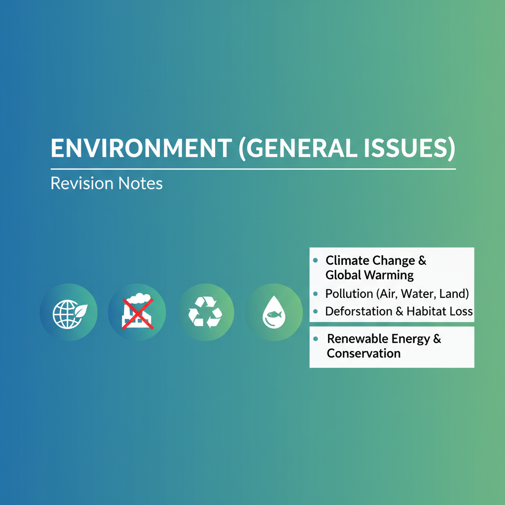 Environment: General Issues (Revision Notes for JKSSB Forester & Similar Exams) - EduFrugal